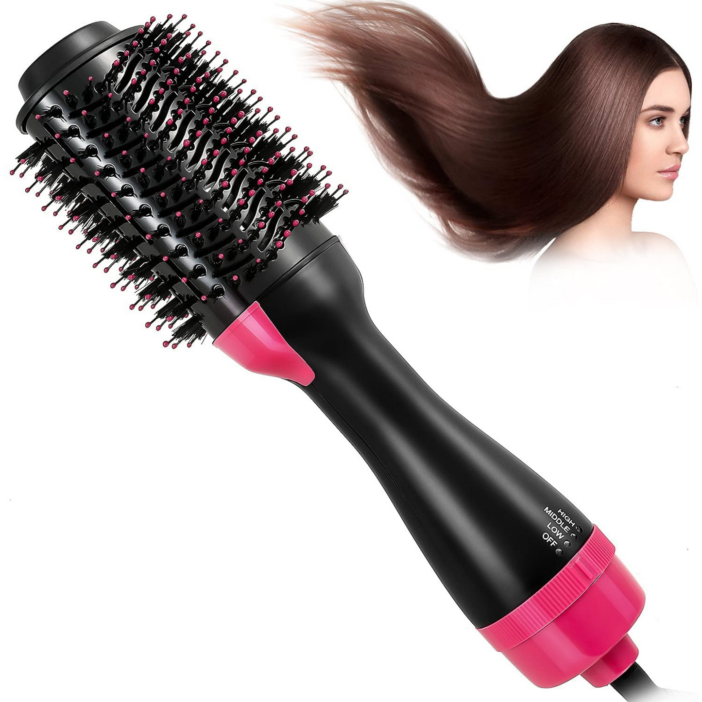 Cepillo Secador Voluminizador Rosa | Peina y Da Volumen al Cabello al Mismo Tiempo