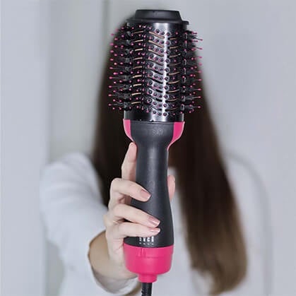 Cepillo Secador Voluminizador Rosa | Peina y Da Volumen al Cabello al Mismo Tiempo